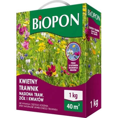 BIOPON Květinový trávník Semena trav, bylin a květin 1kg