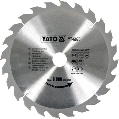 Yato Kotouč na dřevo 250 x 30 mm 24z, YT-6070