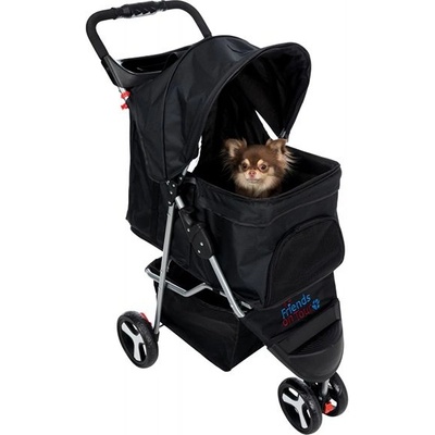 TRIXIE Кучешка и котешка количка Buggy 47 x 100 x 80 см, черна
