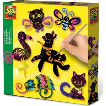 Ses Creative Vyškrabávacie obrázky Zvieratká 6 ks