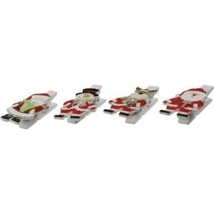 TITANUM Wooden buckles with decor 4pcs