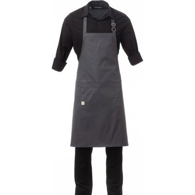 PayPer Bistrot zástěra s laclem šedá