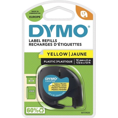 Dymo S0721620, černý tisk/žlutý podklad, 4m, 12mm – Zboží Dáma