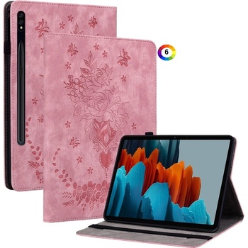 Samsung Galaxy Tab S9+ SM-X816 Butterfly Rose Кожен Калъф и Протектор