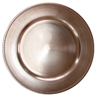 Horecano HORECANO-Подложна чиния с релефен кант 33 cm РОЗОВО ЗЛАТО (T119) (0193757)