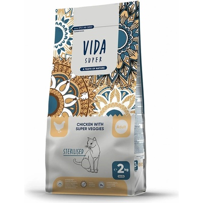 Kraftia VIDA SUPER CAT Adult Ster. Chicken&Veggies 2 kg