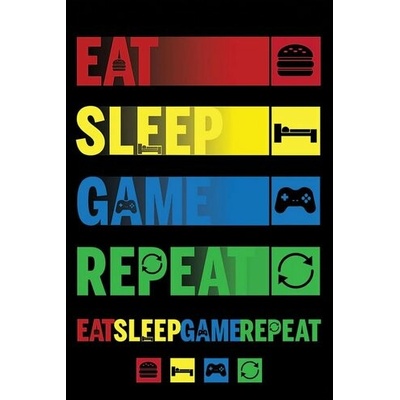 Donga Plagát - Eat Sleep Game Repeat