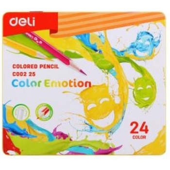 Цветни моливи Deli Color Emotion 24цв. метална кутия 00225