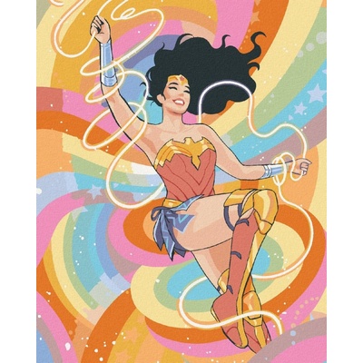 Zuty Wonder woman duhová 40 x 50 cm vypnuté plátno na rám 8596530193135