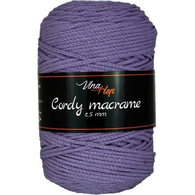 Vlna - Hep Cordy macrame 2,5 mm 8051 světlá levandulová