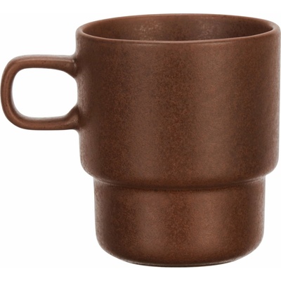 MADAM STOLTZ Kameninový hrnček Red/Brown 300 ml