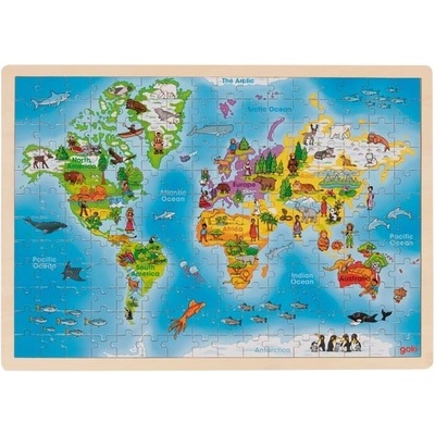 Goki na desce Velké Mapa světa 192 dílků