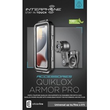 Interphone Armor Pro úchyt na řídítka QUIKLOX max. 6,5" černé SMQUIKLOXARMORPRO