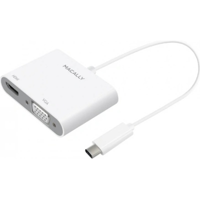 Адаптер за свързване от USB-C към VGA и HDMI 4K - Macally USB-C to VGA and HDMI Adapter (UCVH4K)