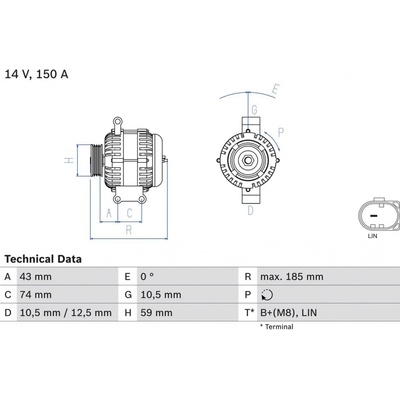 Alternátor BOSCH 0 986 082 580