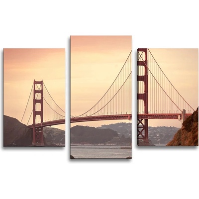 Sablio Obraz - 3-dílný Golden Gate 2 - 75x50 cm