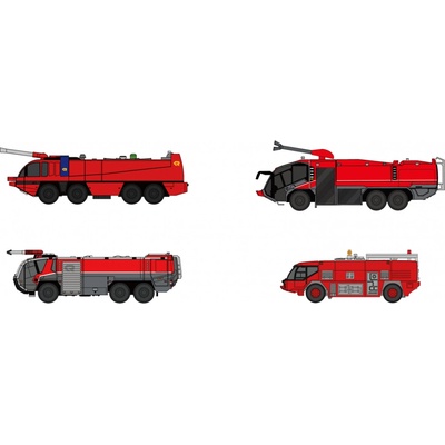 JC Wings Airport Fire Truck Set4 pcs 1:400