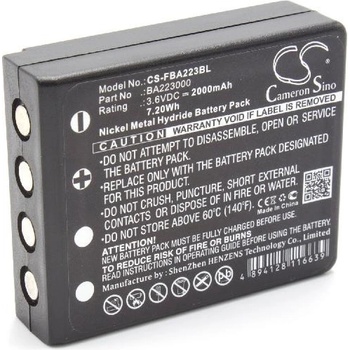 VHBW Батерия за HBC Radiomatic BA223031 / BA223001, черна, 2000 mAh (800116489)