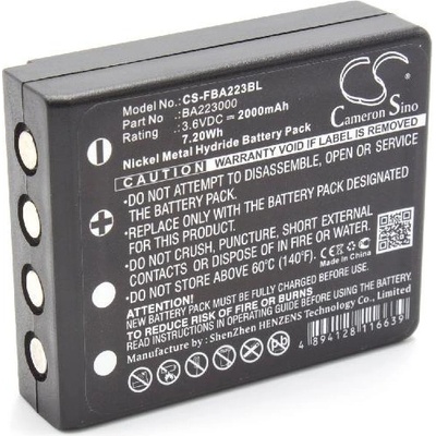 VHBW Батерия за HBC Radiomatic BA223031 / BA223001, черна, 2000 mAh (800116489)
