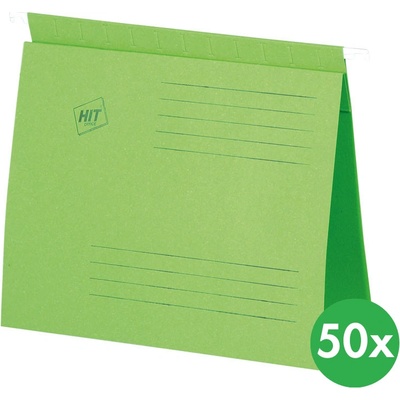HIT Office Závěsné desky s rychlovazačem A4 zelené 50 ks