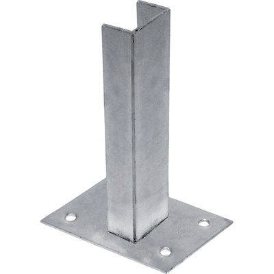Patka Zn k montáži čtyřhranného sloupku 60x60mm na betonový základ