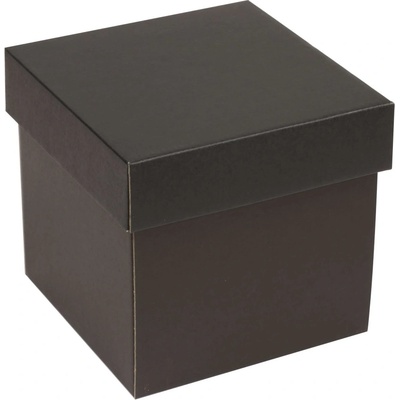 Dárková krabička s víkem 150x150x150 mm, černá