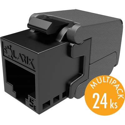Solarix MULTIPACK 24 ks - keystone CAT5E UTP RJ45 černý samořezný SXKJ-5E-UTP-BK-SA