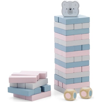 Viga Toys Цветна дженга с дървени блокчета PolarB, Viga (44011)
