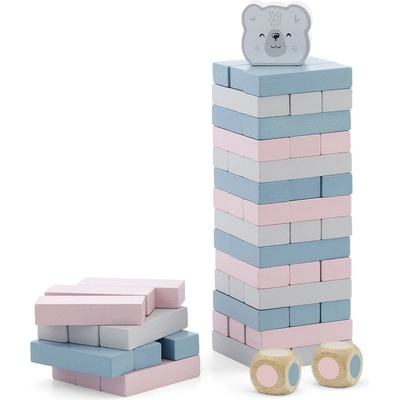 Viga Toys Цветна дженга с дървени блокчета PolarB, Viga (44011)