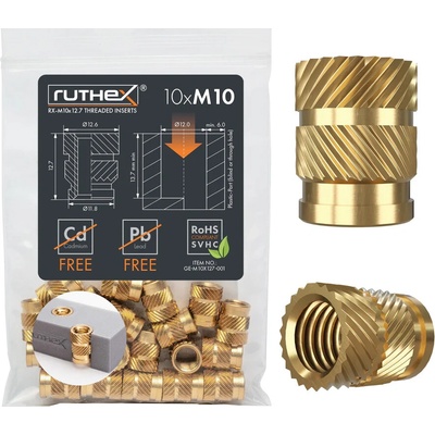 Ruthex M10 závitová vložka - 10ks