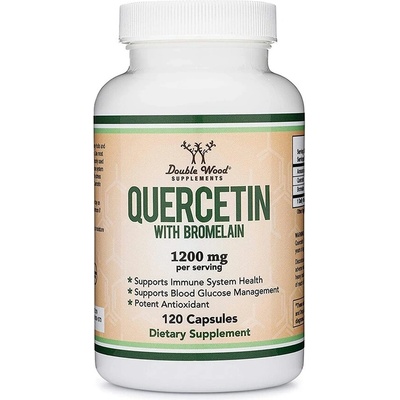 Double Wood Supplements Имунитет - Кверцетин 1000mg + Бромелаин 200mg, 120 капсули Double Wood (07747 DW)