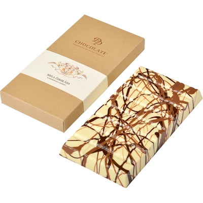 DP chocolate čokoláda ART biela s hrozienkami a arašidami 600 g