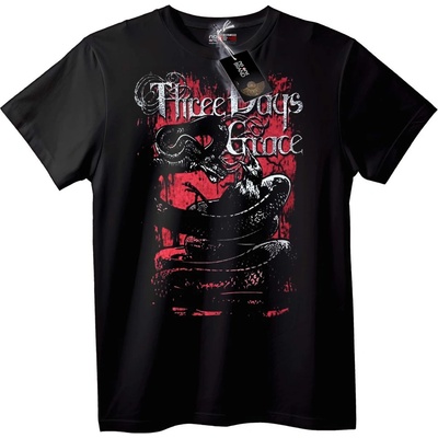 NOONEBRAND Тениска Three Days Grace Змия - XL, White