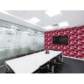 DIMEX ART s. r. o Луксозна флизелинова тапета червени хризантеми