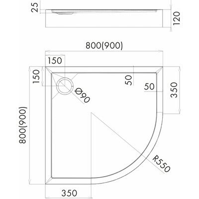 Schedline Cameron 90 x 90 cm 3ST.C1O-9090/C/ST