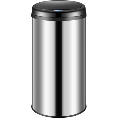 Deuba Bezdotykový odpadkový koš s USB 50 l - stříbrná