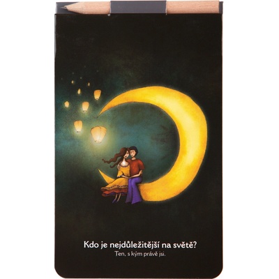 Blok s magnetem a tužkou KDO JE NEJDŮLEŽITĚJŠÍ NA SVĚTĚ 90 x 140 mm, čistý, 40 listů