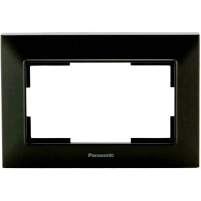 Panasonic РАМКА ЗА ДВОЕН КОНТАКТ ЧЕРНА panasonic arkedia slim (8681224999398)