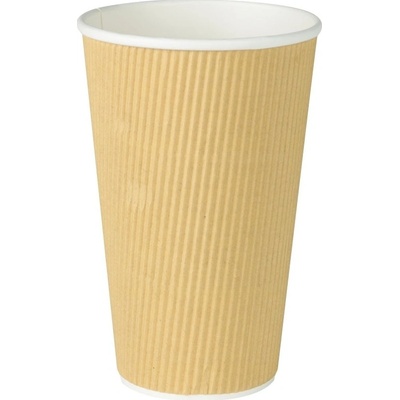 Nideko EKO papierový pohár na teplé nápoje vrúbkovaný 400 ml