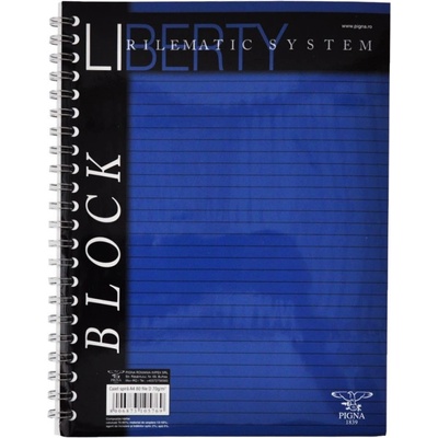 Тетрадка ГФ 80л. спирала офсет Пиня Liberty 105769 микроперф. и перфор. за класьор