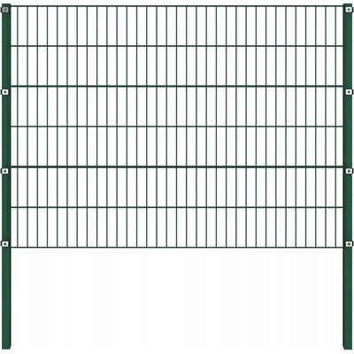Železný plotový panel se sloupky, 1,7 x 1,2 m