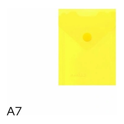 LUMA Obal spisový na výšku s klopou a drukem A7 LUMA, žlutý