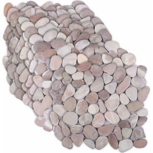 vidaXL Плочки от камъчета Бежово и нежно розово 30 x 30 cm (42033531)