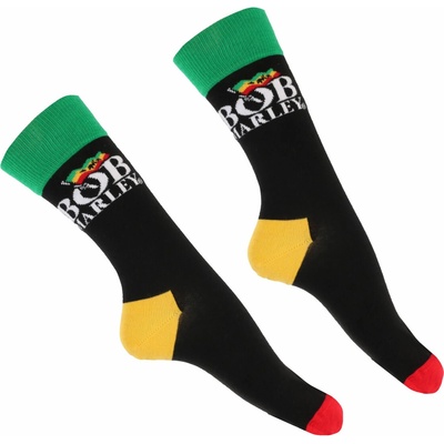 ROCK OFF чорапи Bob Marley - Лого - черни - ROCK OFF - BMASCK01MB