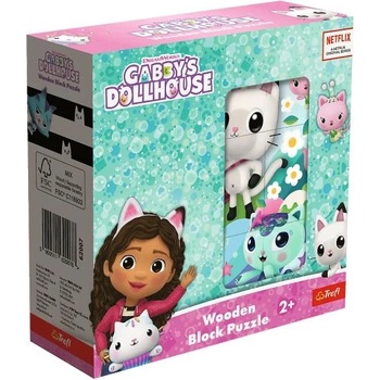 Trefl Дървени кубчета Gabby´s Dollhouse