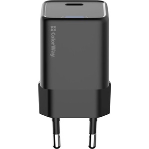 ColorWay AC зарядно устройство GaN Mini CW-CHS052PD-BK 25W PD порт PPS USB-C черно (CW-CHS052PD-BK)