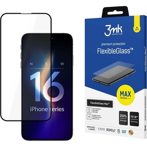 3mk Protection Протектор за iPhone 16 Pro - 3mk - FlexibleGlass Max - Черен