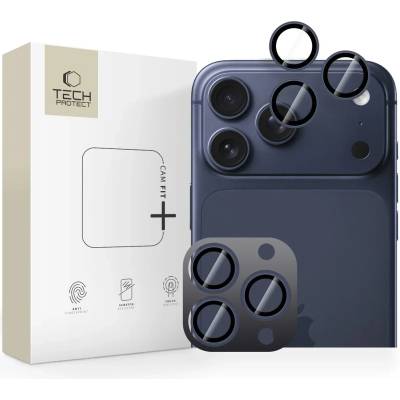 Tech-Protect CAMRING FIT+ Капак за камера iPhone 14 Pro/Max, 15 Pro/Max, 16 Pro/Max, 17 Pro/Max Тъмносин (5906302334063)