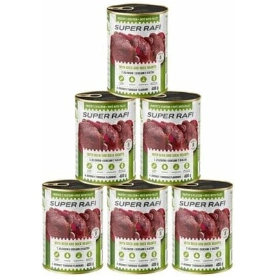 Super Rafi s jeleními a kačacími srdcami 6 x 400 g