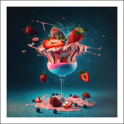 Strawberry Daiquiri Cocktail 1 deska 70x70